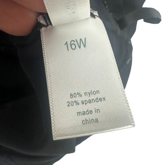 Fashion Bug Womens Black Swim Skort 16W Plus Size Stretch Comfortable - Picture 5 of 11